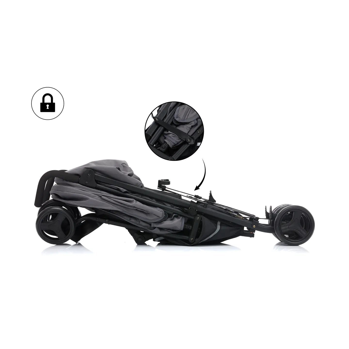 B-Ware Little One Buggy Kinderwagen Sportwagen Tommi Grau Liegefunktion Stauraum Gurt - 9120129915137