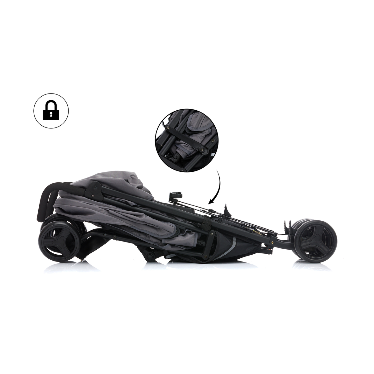 LITTLE ONE Buggy Kinderwagen Sportwagen Tommi Grau Liegefunktion Stauraum Gurt - 9120129915137