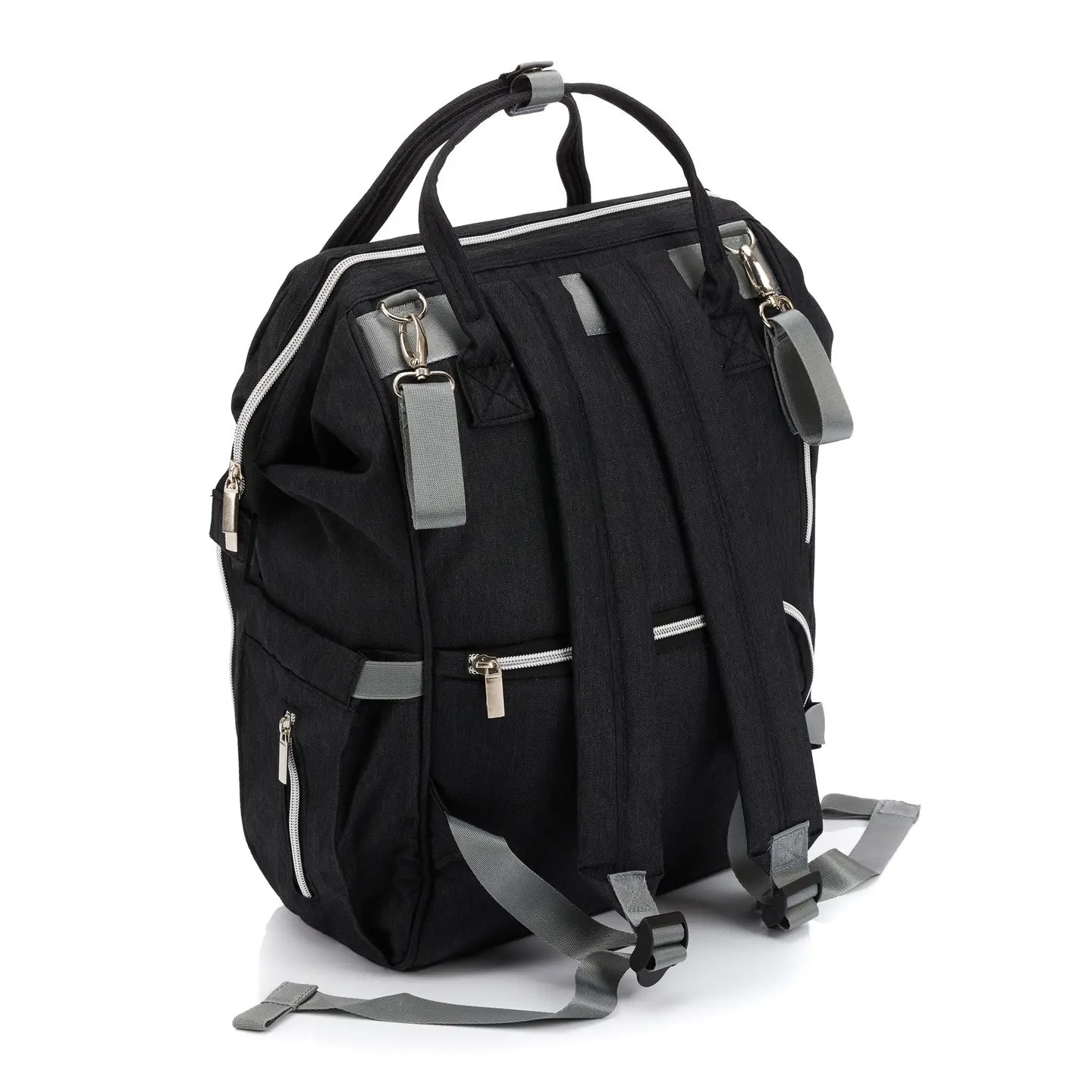 B-Ware Little One Wickelrucksack Tasche Babytasche Schwarz Melange Faltbare Unterlage - 9120129910095