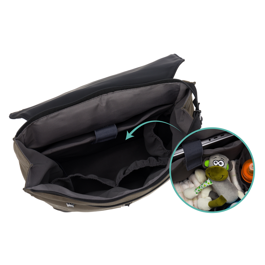 LITTLE ONE Wickelrucksack Rucksack Baby Tasche Windel Organizer Grau - 9120129915212