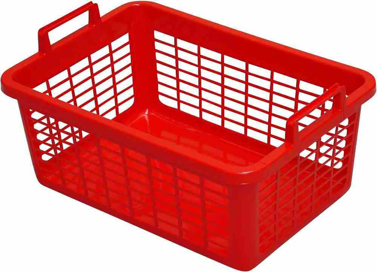 Lockweiler Wäschekorb Korb Wäschebox Kunststoff Weiß eckig 62 cm 45 L 8 STÜCK - 4009292153032