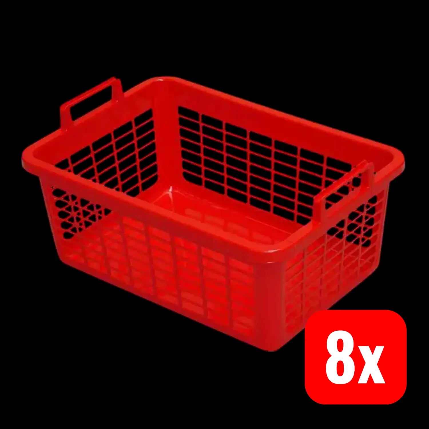 B-Ware Lockweiler Wäschekorb Korb Wäschebox Kunststoff Weiß Eckig 62 Cm 45 L 8 Stück - 4009292153032