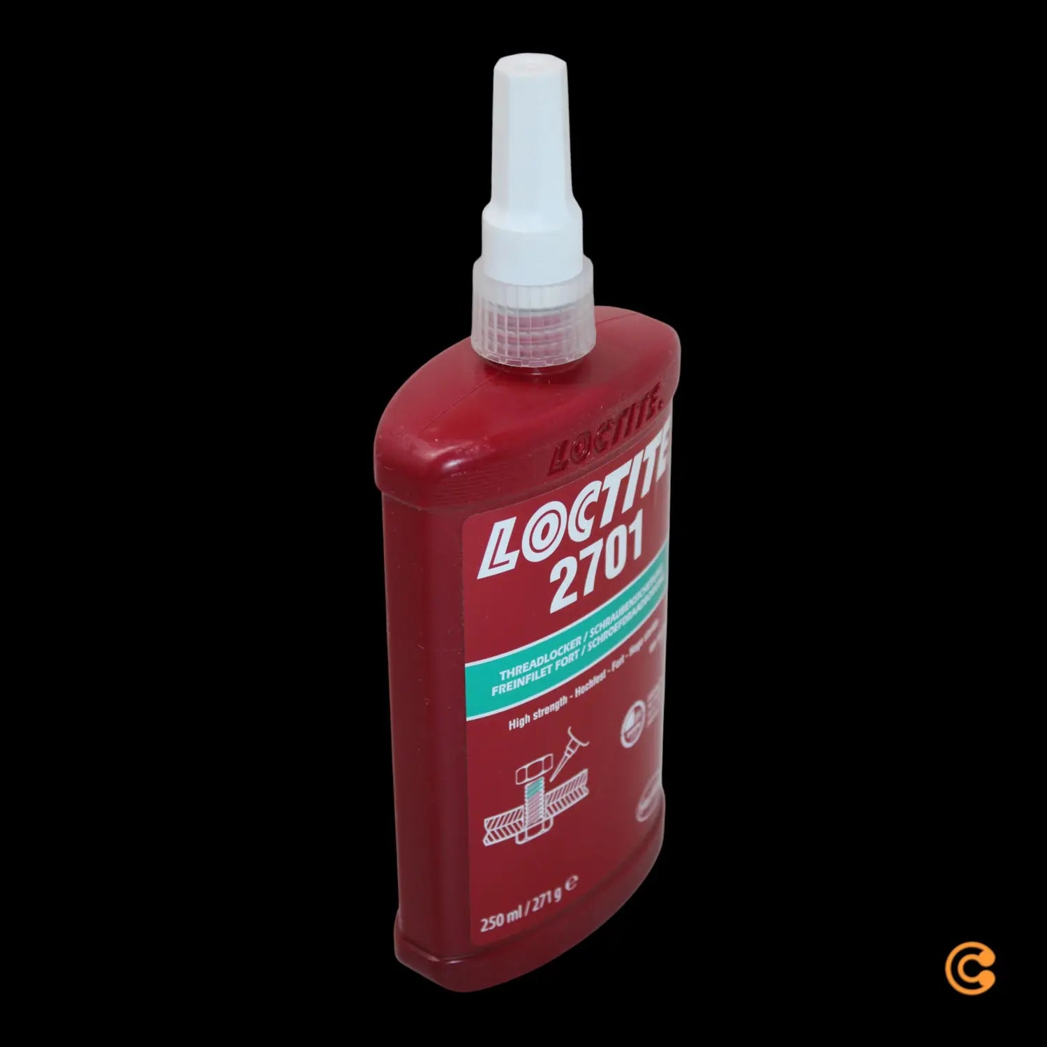 B-Ware Loctite Typ 2701 Schraubensicherung Sicherung Schraube Hochfest Verchromte 250ml