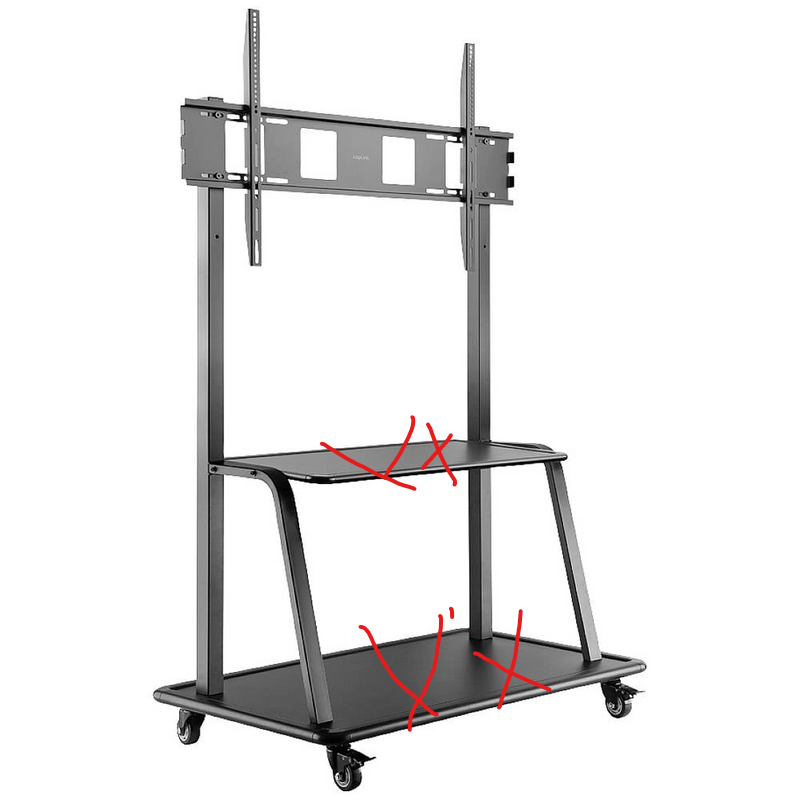 LogiLink BP0085 TV Rollwagen Fernseher verstellbar 152,4cm-261,6cm SIEHE TEXT - 4052792057508