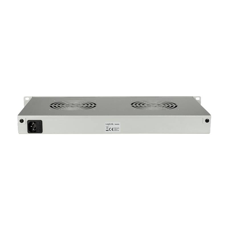 LogiLink FAU02FG 19 Zoll 2 x Netzwerkschrank-Lüfter Grau Netzwerkschrank-Zubehör - 4052792026771