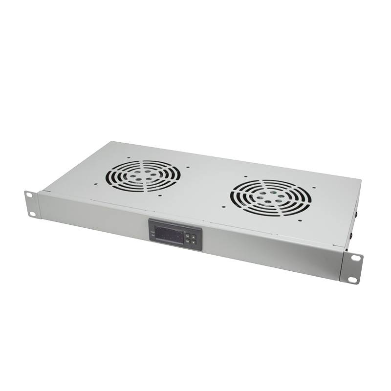 LogiLink FAU02FG 19 Zoll 2 x Netzwerkschrank-Lüfter Grau Netzwerkschrank-Zubehör - 4052792026771
