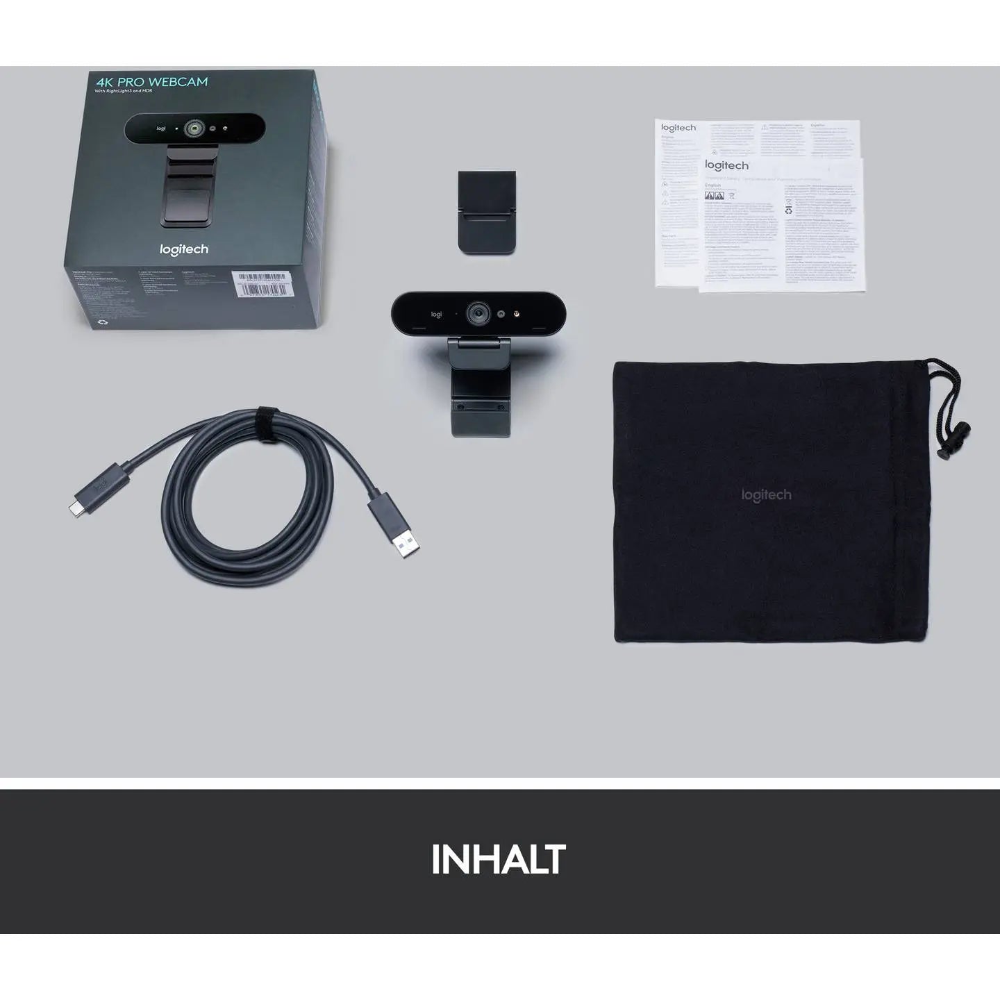 B-Ware Logitech 4 K Webcam Kamera Brio Stream Edition Schwarz Windows Hello Streaming - 5099206075078