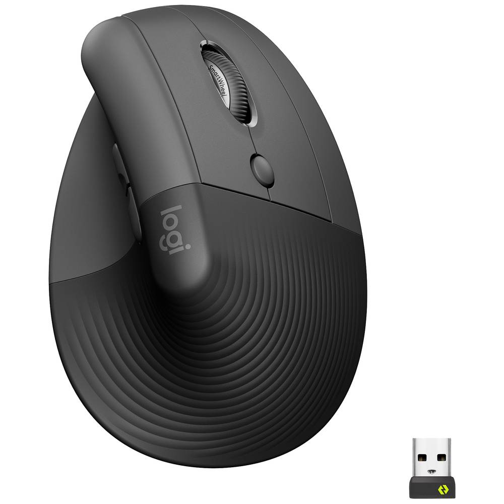 Logitech Lift Vertical Ergonomische Maus Computermaus Bluetoothmaus Bluetooth - 5099206099784