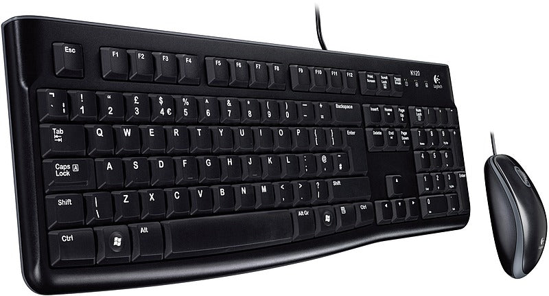 B-Ware Logitech Mk120 Usb Tastatur Maus Set Desktop Spritzwassergeschützt Schwarz - 5099206020481