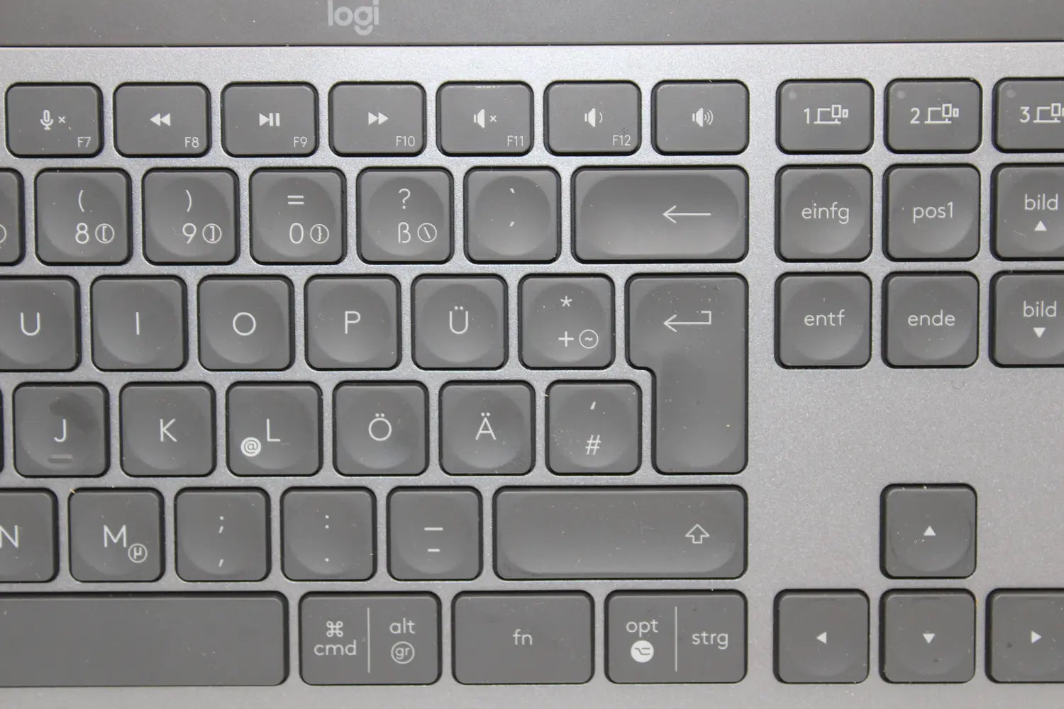 C-Ware Logitech Mx Keys S Tastatur Rf Wireless + Bluetooth De Layout Aluminium Grau