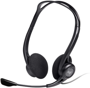 B-Ware Logitech Headset H960 Kopfhörer Usb Mikrofon Schwarz Computer Konferenz 4 Stück