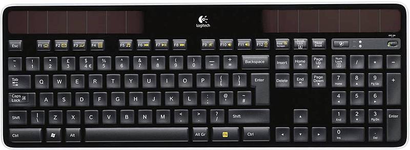 B-Ware Logitech Funk Tastatur K750 Wireless Solar Keyboard Computertastatur Schwarz 501 - 5099206025578