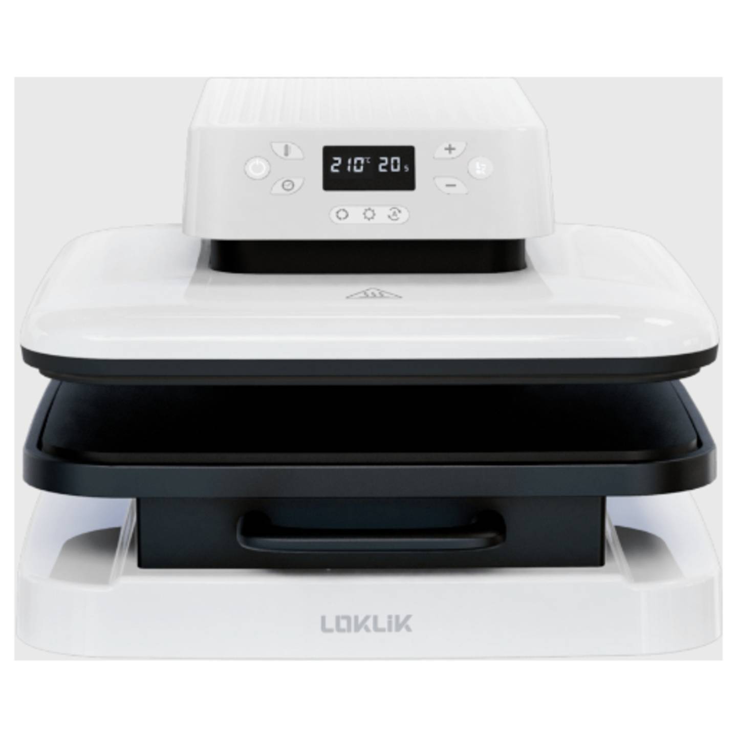 Loklik Transferpresse Presse Auto Heat Press weiß für Textilien Plotterfolie - 6976230000414