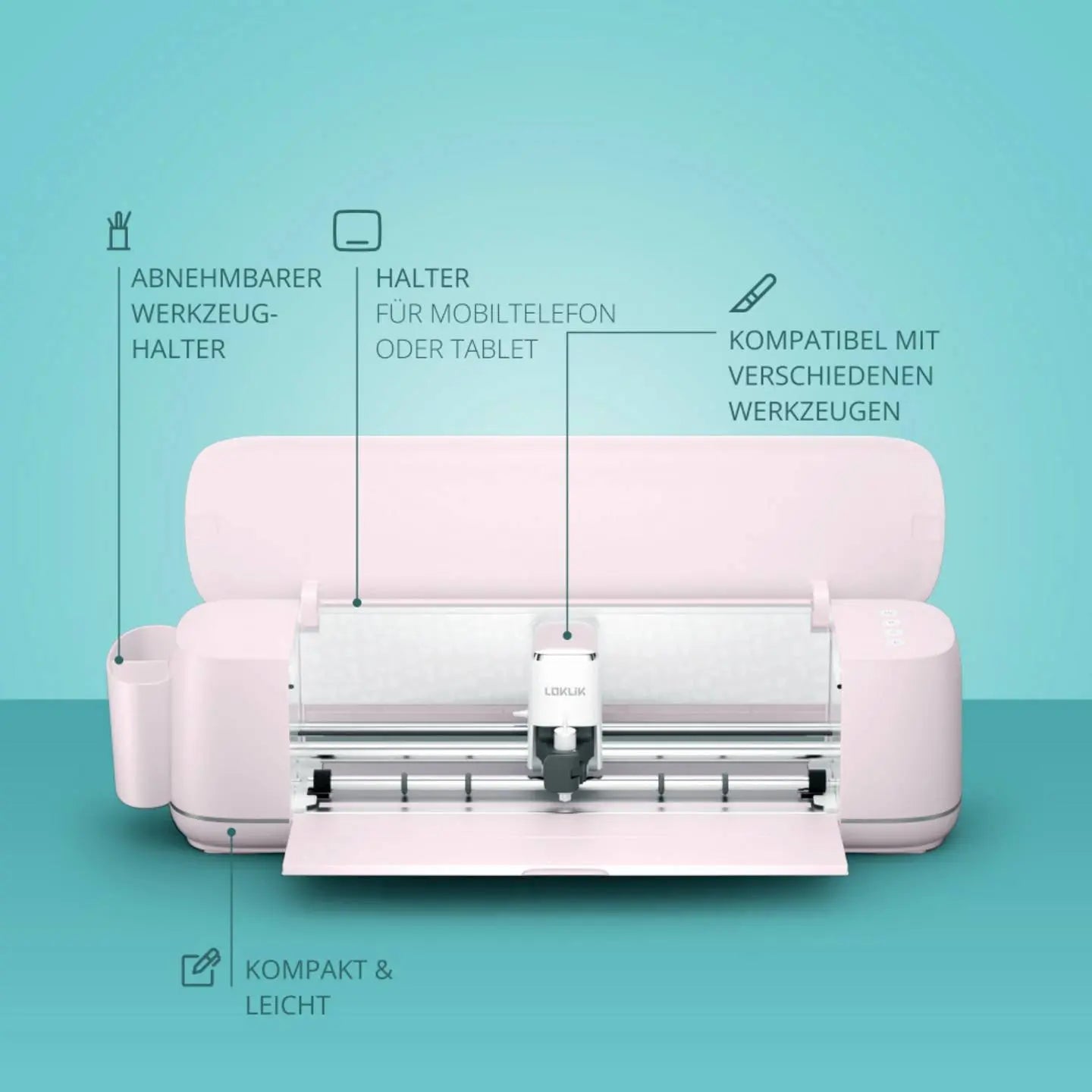 B-Ware Loklik Schneideplotter Plotter I Craft Pastell Rosa 1 St Inhalt Pastell Rosa - 6977144240477
