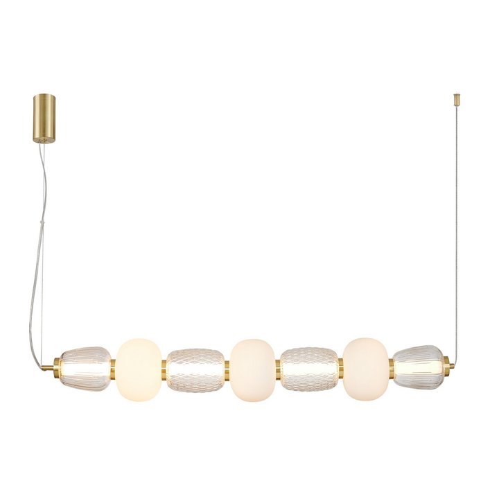Loom Design Led Hängelampe Pendelleuchte Pearl 7 Amber Gold Glas 110 Cm B-Ware - 5712802225868