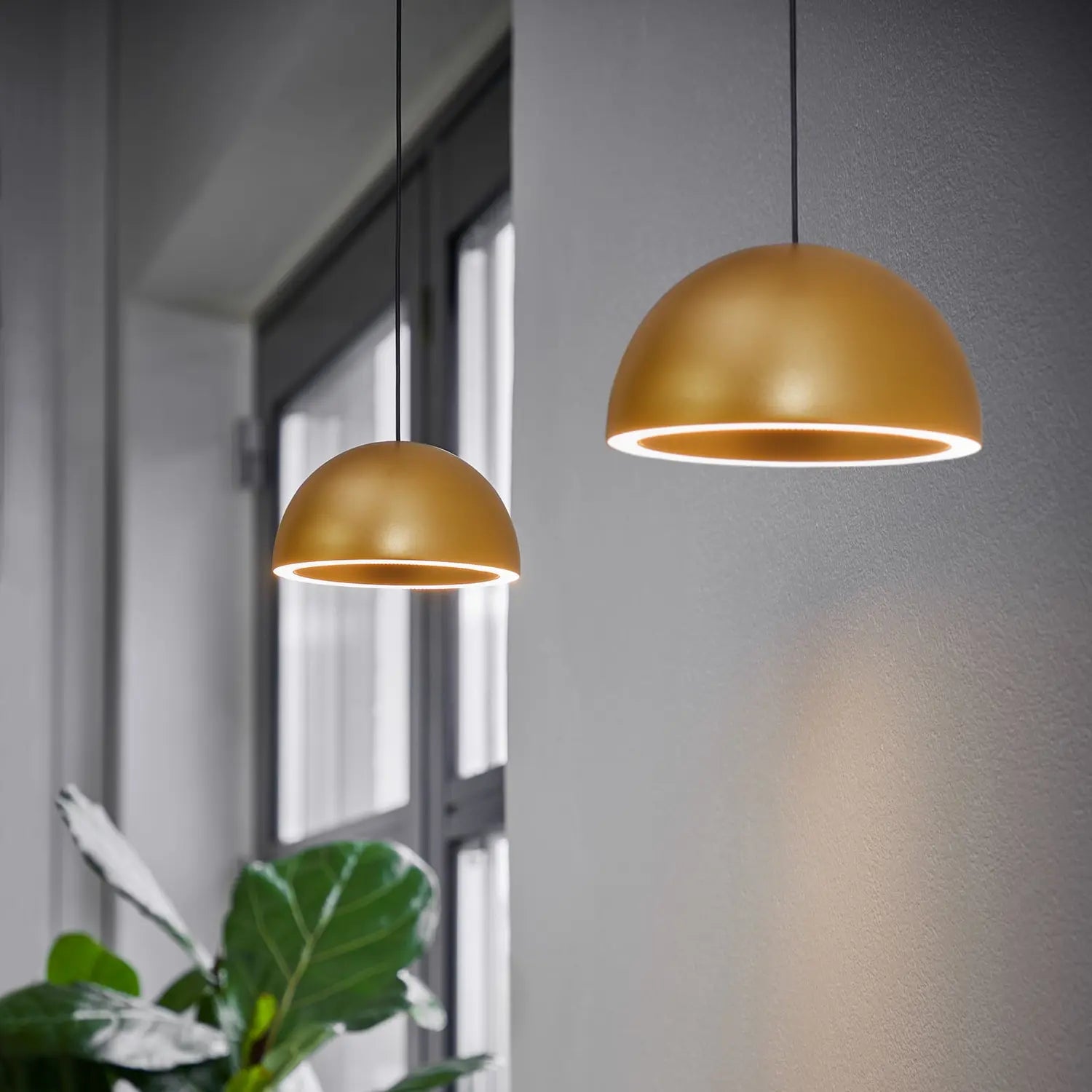 B-Ware Loom Design Hängelampe Pendelleuchte Curve Led Gold Aluminium Lampe ø 14 Cm - 5712802226360