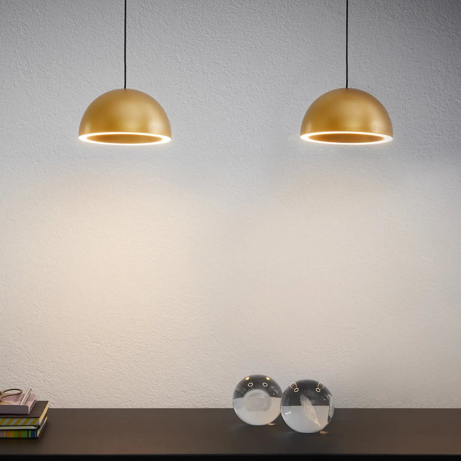 B-Ware Loom Design Hängelampe Pendelleuchte Curve Led Gold Aluminium Lampe ø 14 Cm - 5712802226360