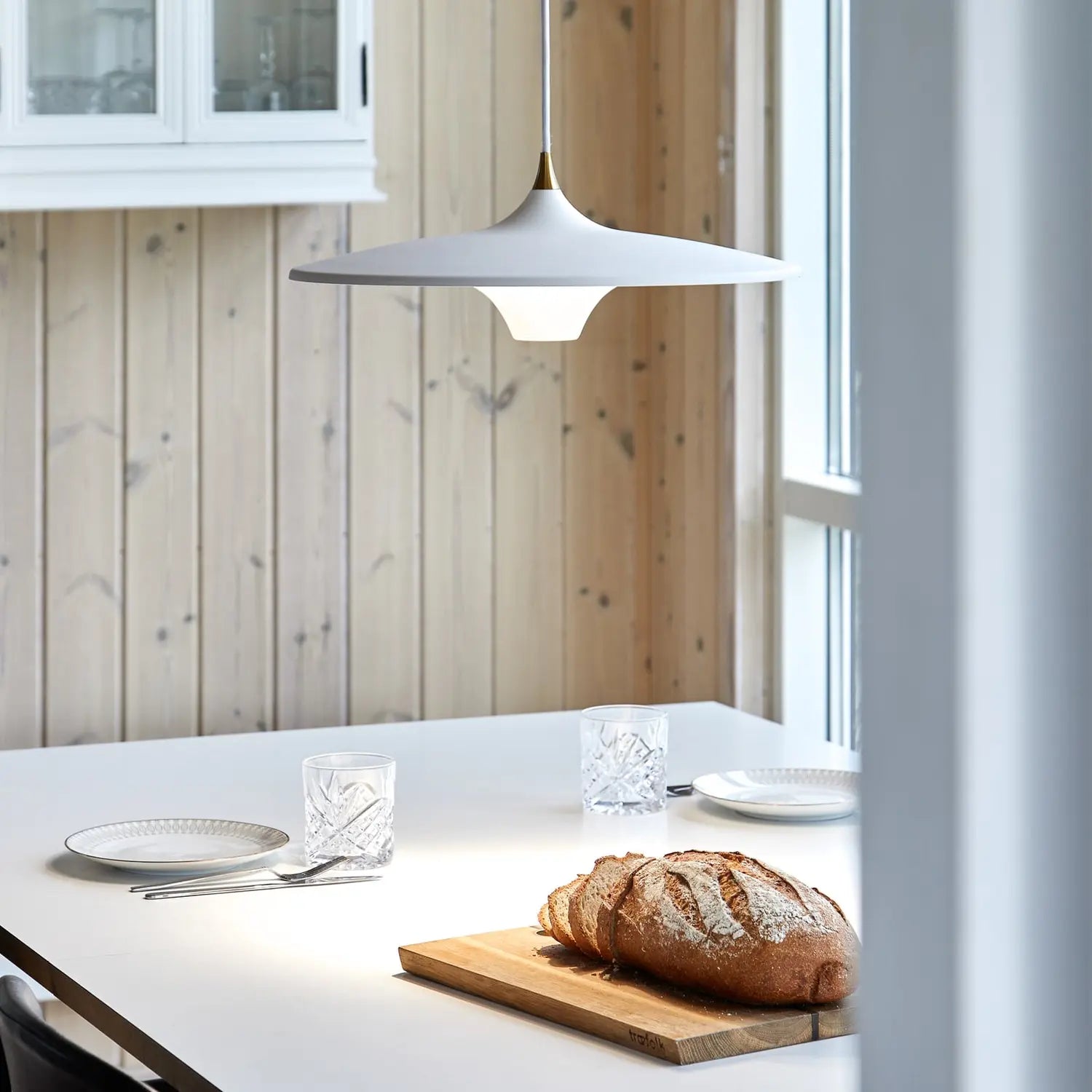 B-Ware Loom Design Hängeleuchte Pendelleuchte Led Lampe Moja Aluminium Messing Weiß - 5712802225158
