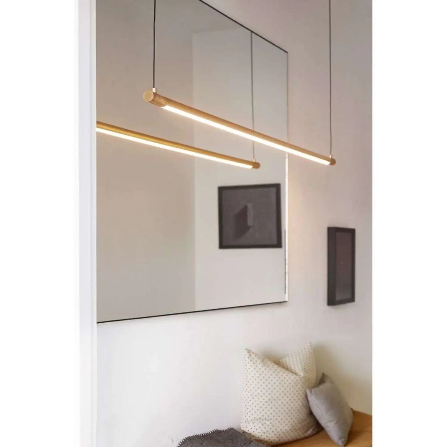 B-Ware Pendelleuchte Hängelampe Loom Design Leuchten Gold Aluminium Straw 200439 - 5712802225790