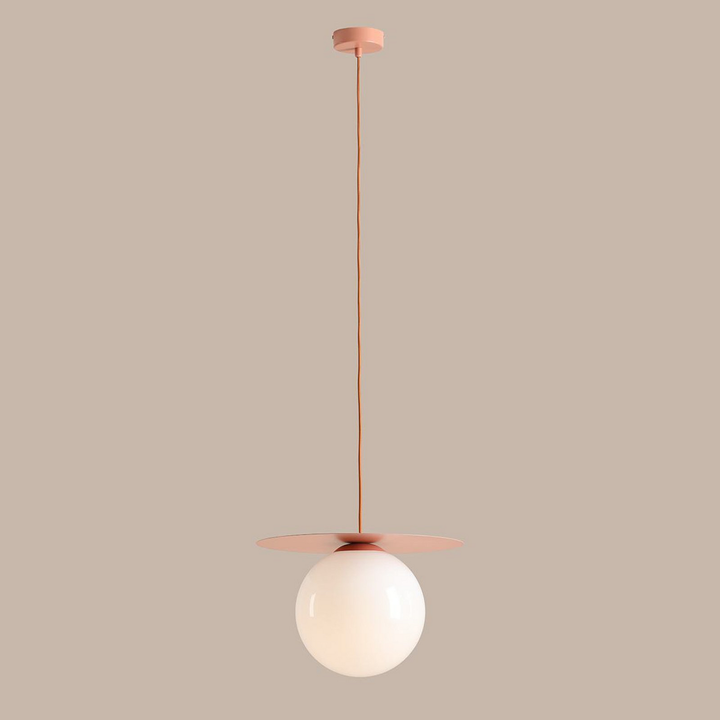 Loop Hängelampe Pendelleuchte Deckenleuchte Glaskugel Korallenrot Metall Lampe B-Ware - 5904798658311
