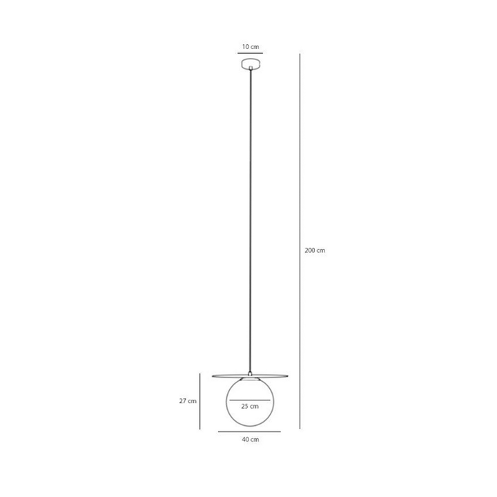 Loop Hängelampe Pendelleuchte Deckenleuchte Glaskugel Korallenrot Metall Lampe B-Ware - 5904798658311