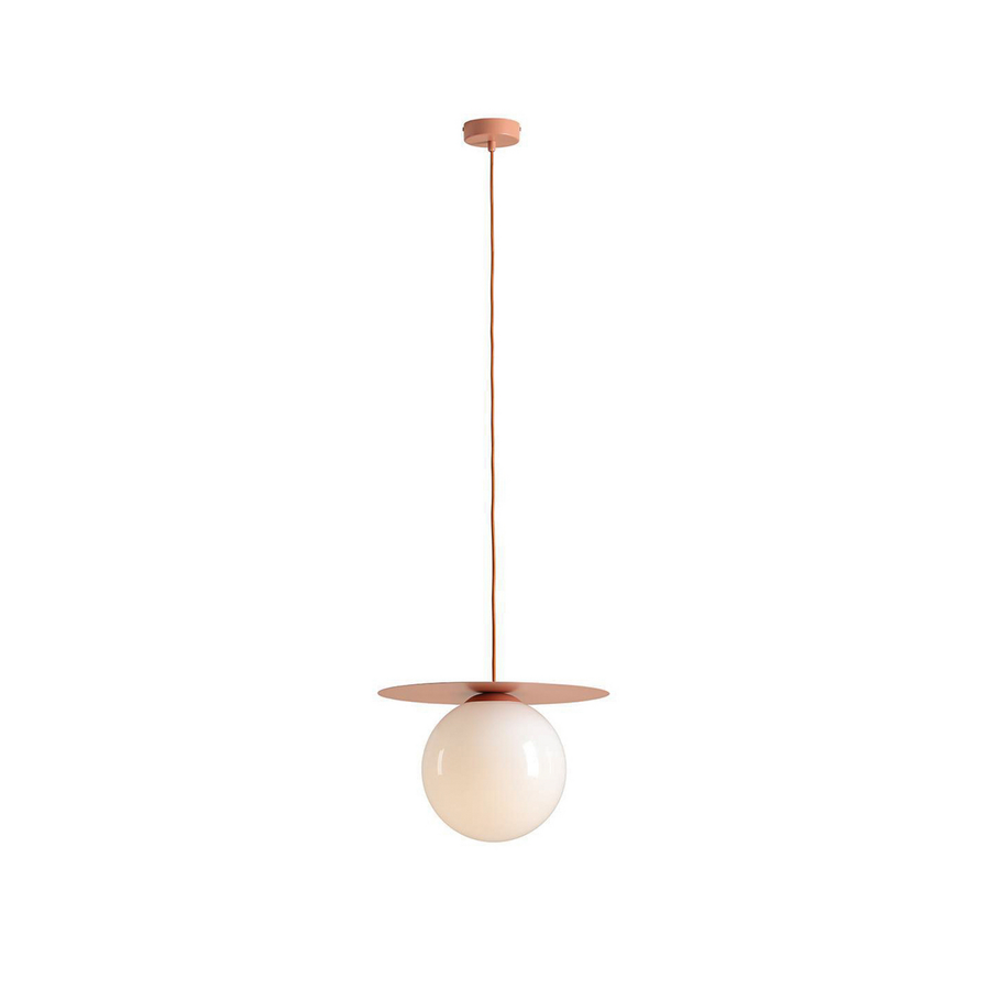 Loop Hängelampe Pendelleuchte Deckenleuchte Glaskugel Korallenrot Metall Lampe B-Ware - 5904798658311