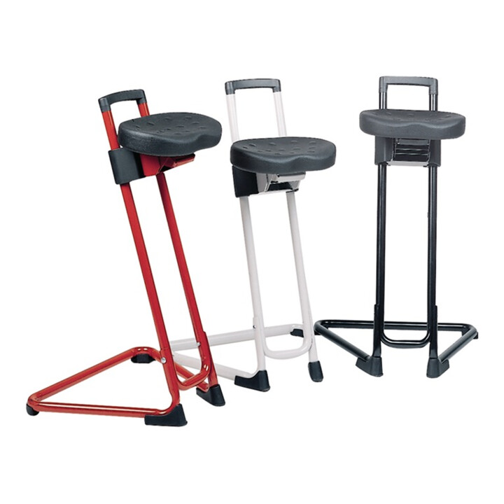 Lotz Stehhilfe Hocker Sitz Schwarz Integralschaum Sitzhöhe 600 850mm B-Ware