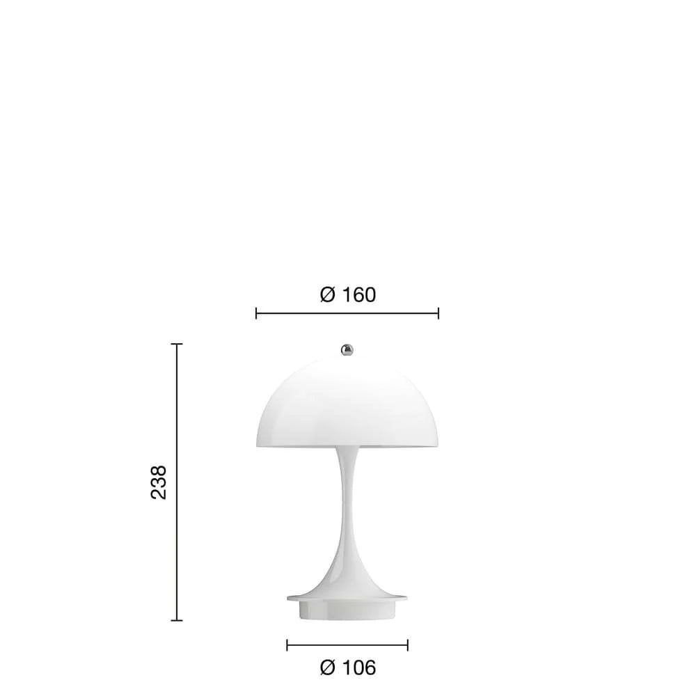 D-Ware Louis Poulsen Panthella 160 Portable V3 Akku Tischlampe Opalweiß Defektware - 5714693006342