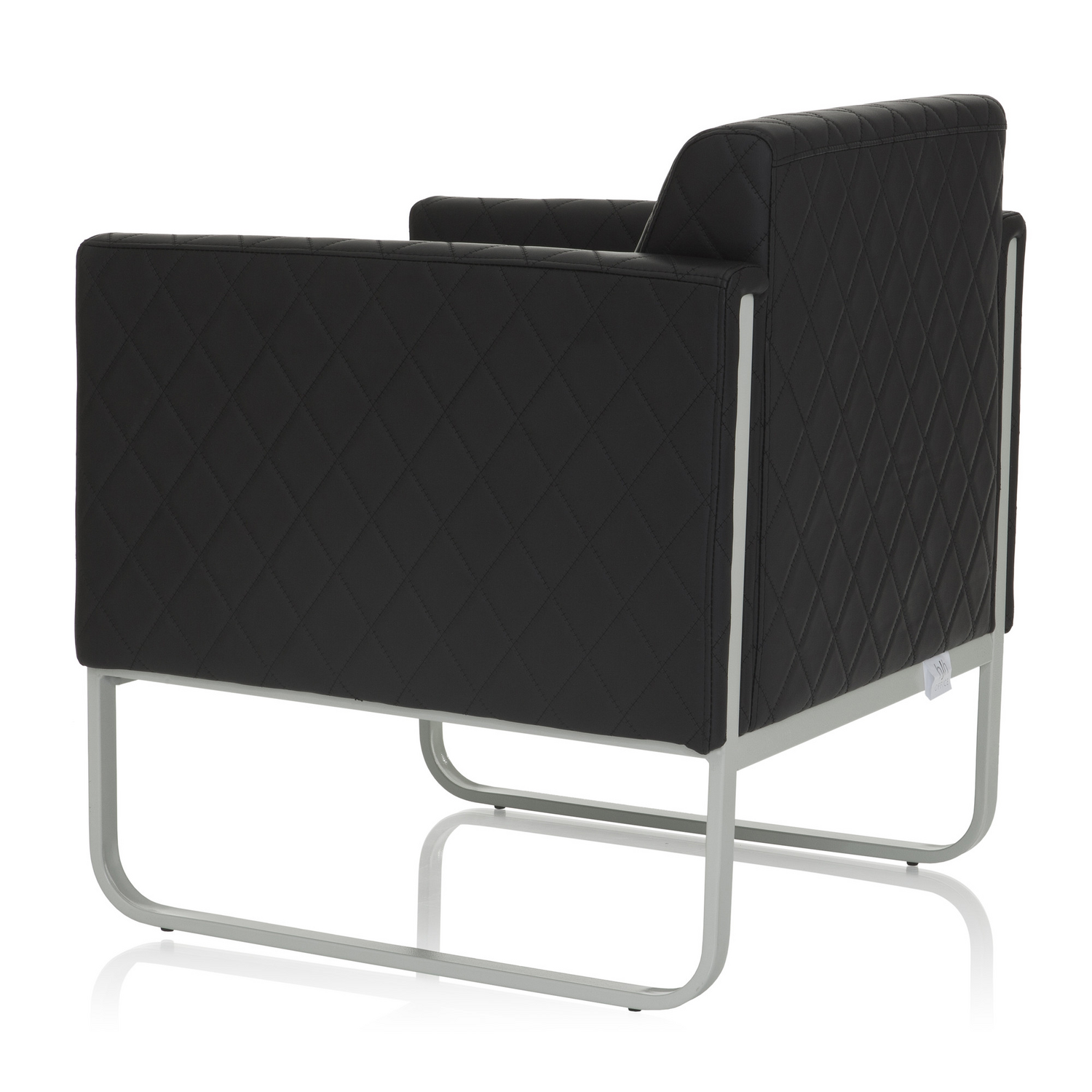 B-Ware Loungesessel Sofa Hjh Office Synonym Aruba Step Kunstleder 1 Sitzer Schwarz Grau - 4260284084110