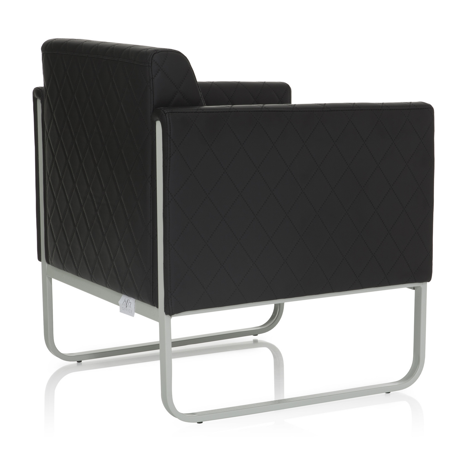 B-Ware Loungesessel Sofa Hjh Office Synonym Aruba Step Kunstleder 1 Sitzer Schwarz Grau - 4260284084110