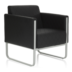 B-Ware Loungesessel Sofa Hjh Office Synonym Aruba Step Kunstleder 1 Sitzer Schwarz Grau
