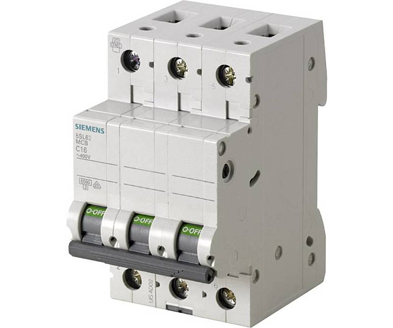 B-Ware Siemens 5 Sl6316 7 Leitungsschutzschalter 3polig 16 A 230/400 V/Ac 3 Stück - 4001869388762