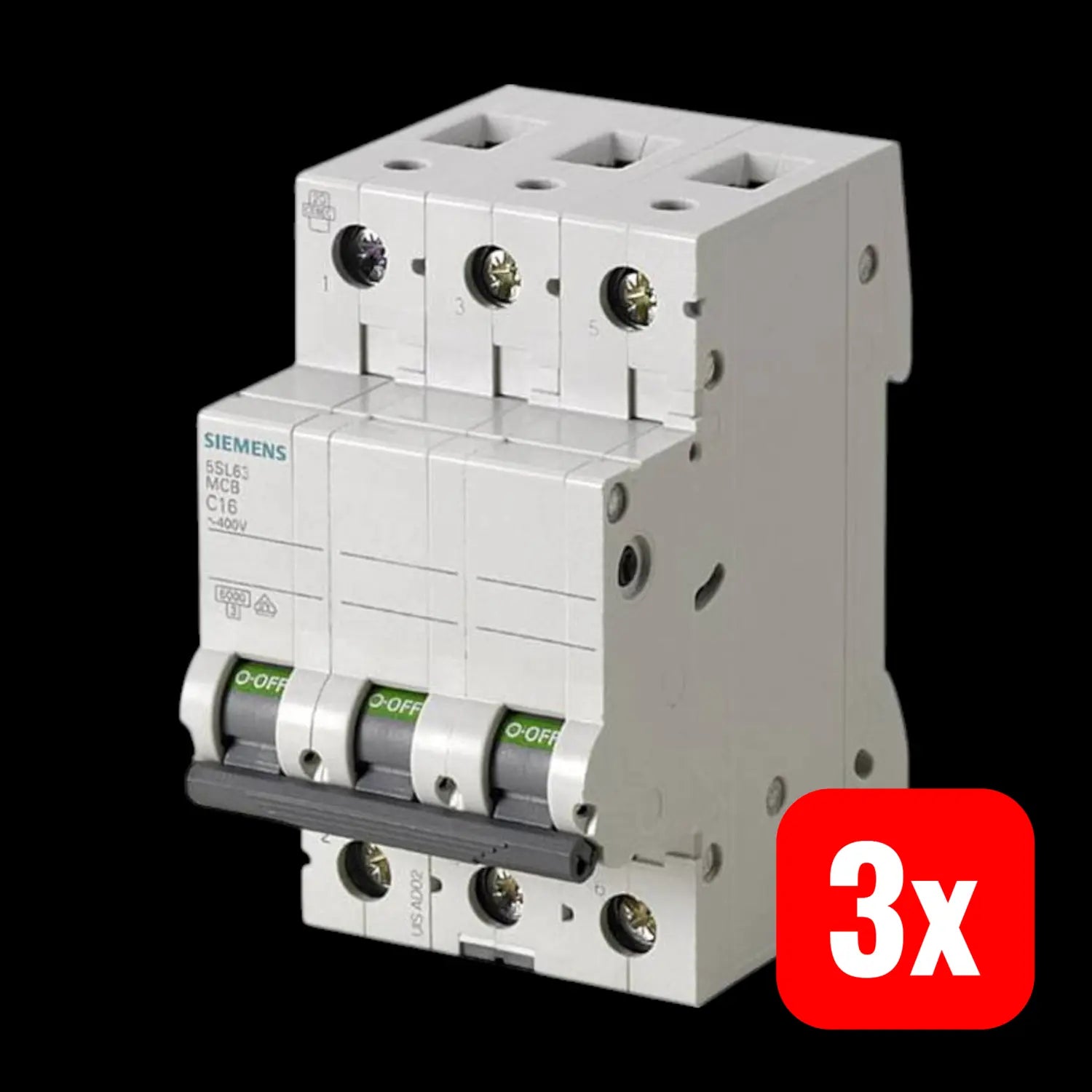 B-Ware Siemens 5 Sl6316 7 Leitungsschutzschalter 3polig 16 A 230/400 V/Ac 3 Stück - 4001869388762