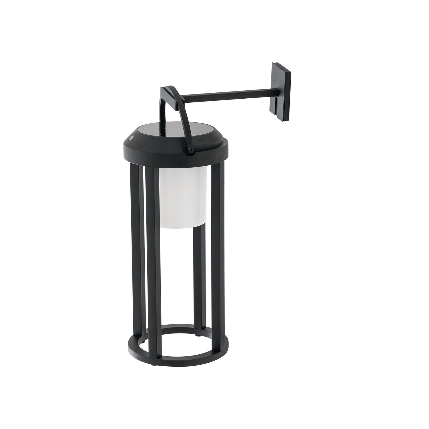 B-Ware Lucande Solarleuchte Lampe Led Schwarz Aluminium Rund Dimmbar 2in1 Tilena - 4251911777130