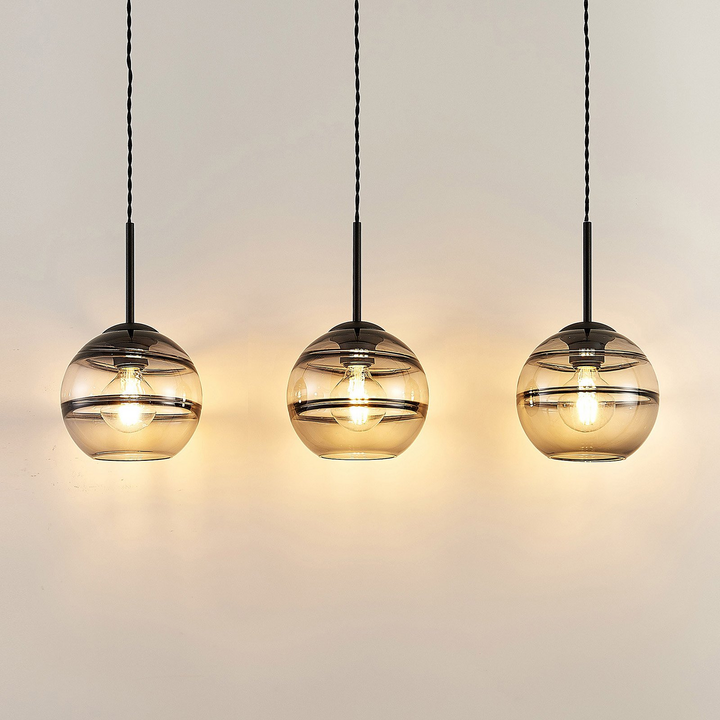 Lucande Ably Hängeleuchte Deckenleuchte Pendelleuchte Lampe Leuchte Rauchgrau B-Ware - 4251096579796