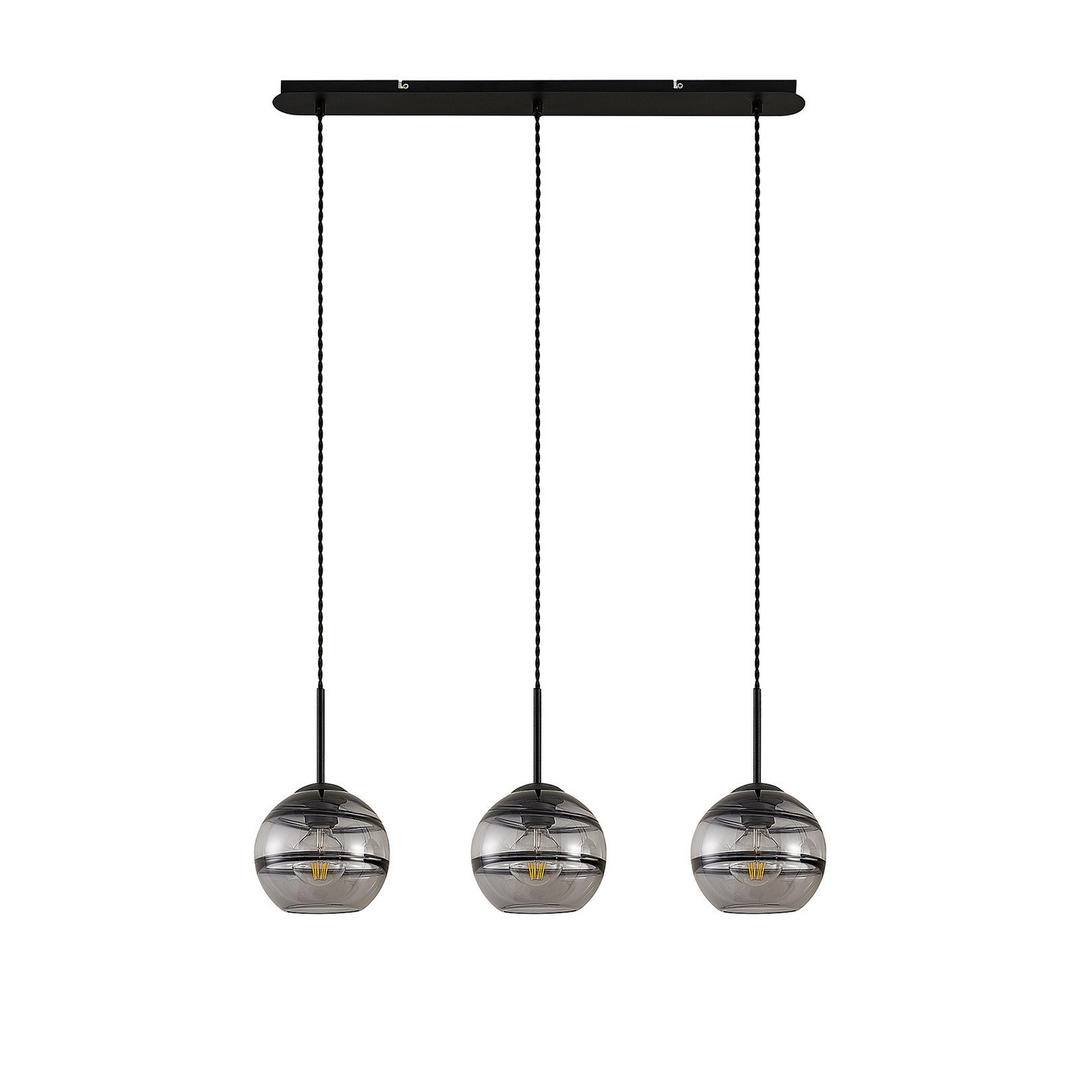 Lucande Ably Hängeleuchte Deckenleuchte Pendelleuchte Lampe Leuchte Rauchgrau B-Ware - 4251096579796