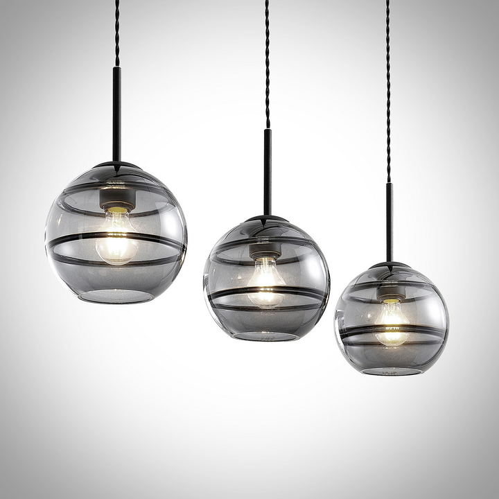 Lucande Ably Hängeleuchte Deckenleuchte Pendelleuchte Lampe Leuchte Rauchgrau B-Ware - 4251096579796