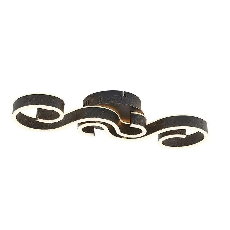 Lucande Admira Led Deckenlampe Deckenleuchte Lampe Leuchte 51,7cm 3000 K Schwarz B-Ware - 4251911710908