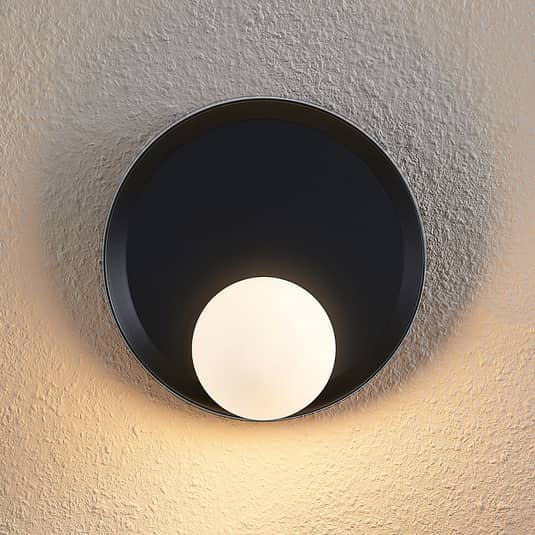 B-Ware Lucande Andelina Wandleuchte Wandlampe Lampe Leuchte Wohnzimmer ø 30 Cm Schwarz  - 4251911712100