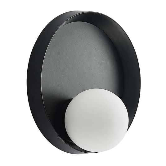 B-Ware Lucande Andelina Wandleuchte Wandlampe Lampe Leuchte Wohnzimmer ø 30 Cm Schwarz  - 4251911712100