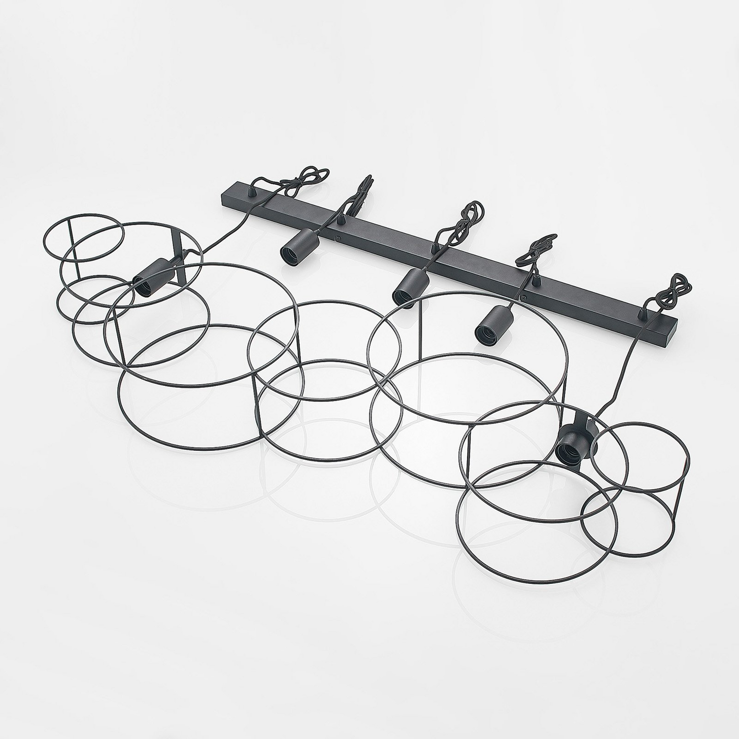 B-Ware Lucande Andrik Hängeleuchte Hängeleuchte Lampe Leuchte 5 Flmg. E27 Kreise Led
