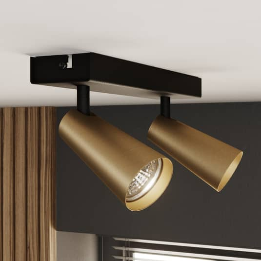 B-Ware Lucande Angelina Deckenlampe Messing Gold, 2 Fl. Lampe Leuchte 230 V Gu10 8 W Ip20 - 4251096569810