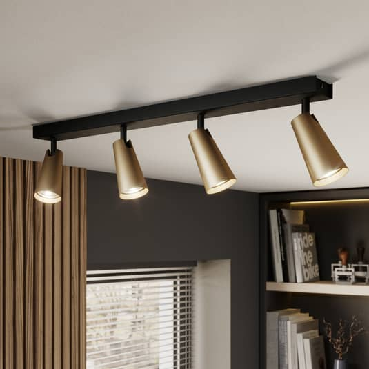 B-Ware Lucande Angelina Deckenlampe Deckenlampe Lampe Leuchte Gu1  4 Fl. Messing Gold - 4251096569858