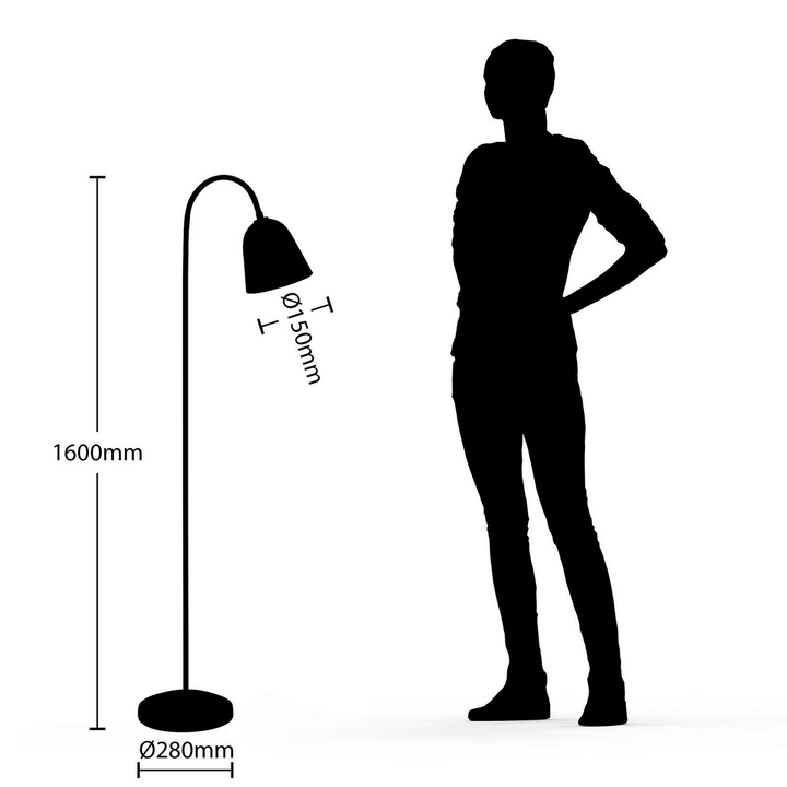 Lucande Anjita Stehleuchte Stehlampe Standleuchte Standlampe Leuchte Glasschirm B-Ware - 4251096579406