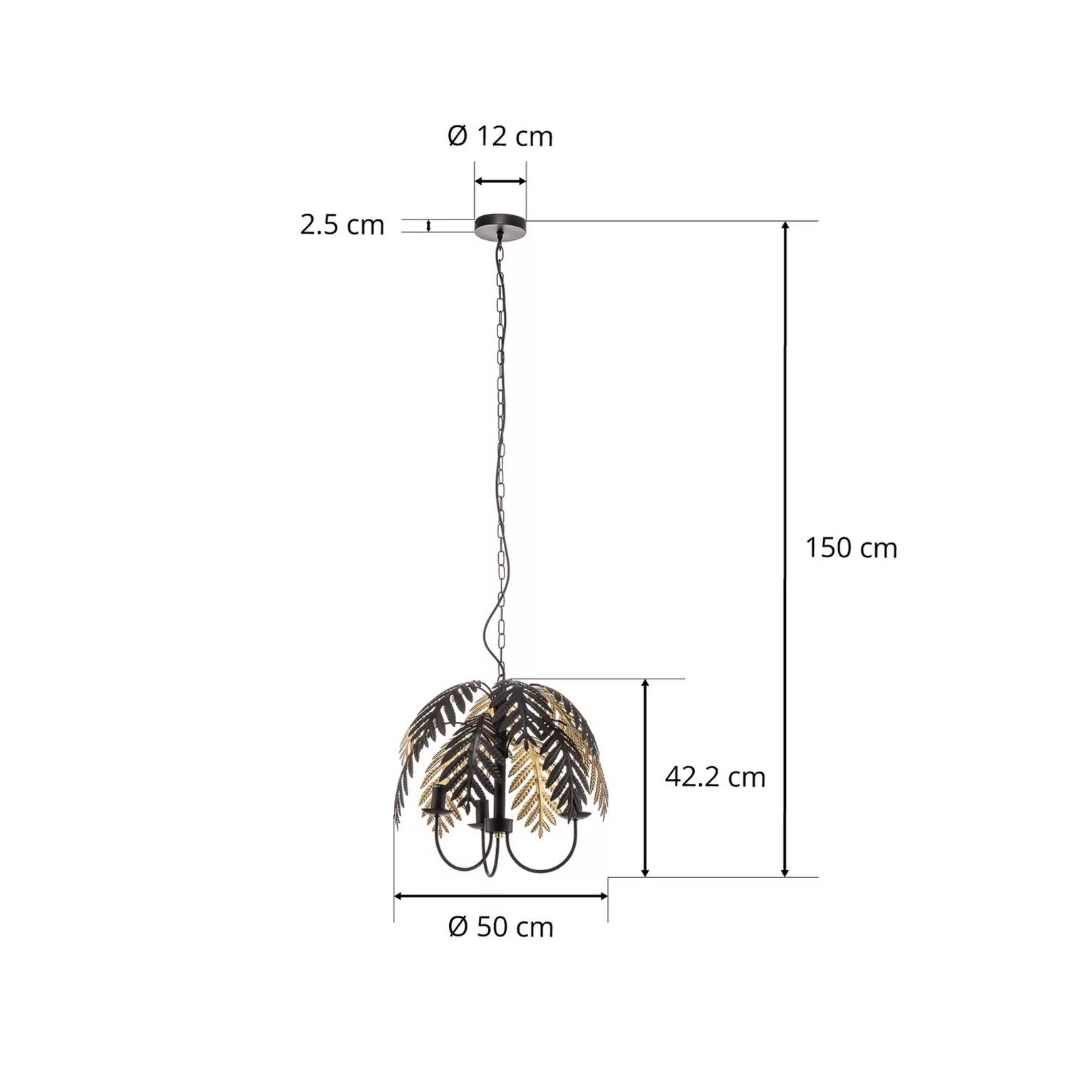 B-Ware Lucande Aparas Hängelampe Blattoptik 1 Fl. 50 Cm Deckenlampe Deckenleuchte Lampe - 4251911752229