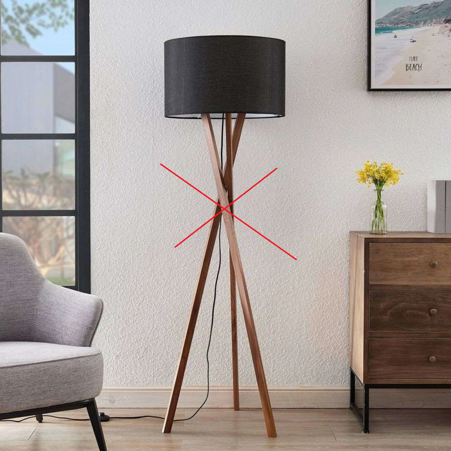 Lucande Auriane Tripod Stehlampe Standleuchte Nur Lampenschirm Siehe Foto B-Ware - 4251096577822
