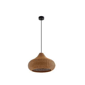 B-Ware Lucande Außenhängelampe Hängeleuchte Taniola Rattanlampe beige IP44 Lampe Spot
