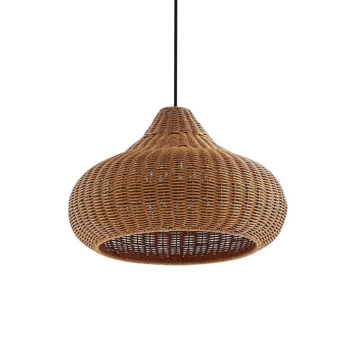 Lucande Außenhängelampe Pendelleuchte Außenlampe Rattan Leuchte IP44 3-flammig - 4251911798739
