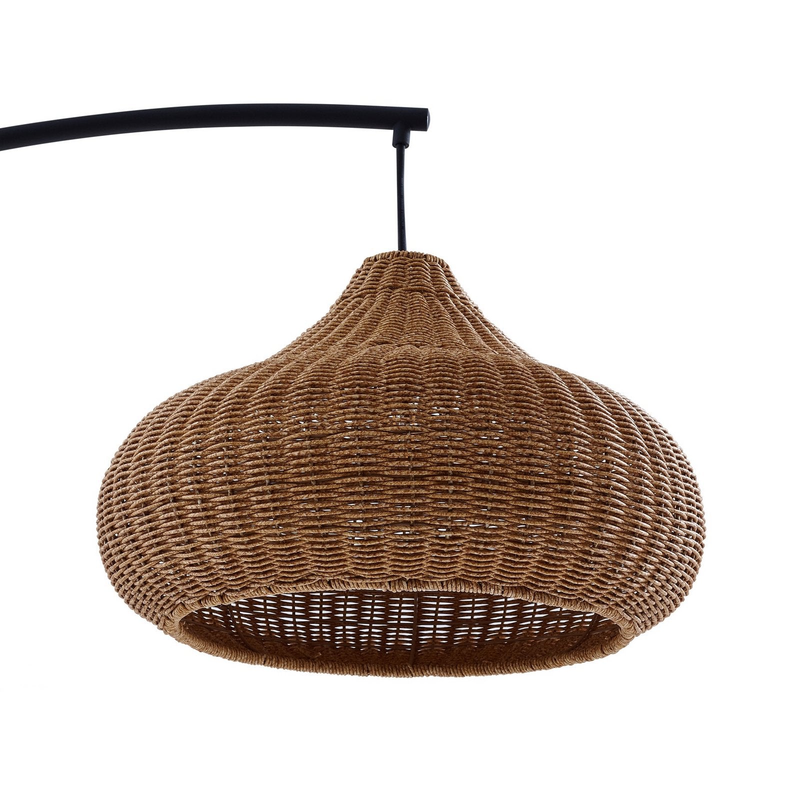 Lucande Außenstehleuchte Gartenlampe Taniola Rattanleuchte beige 195cm IP44 - 4251911798746