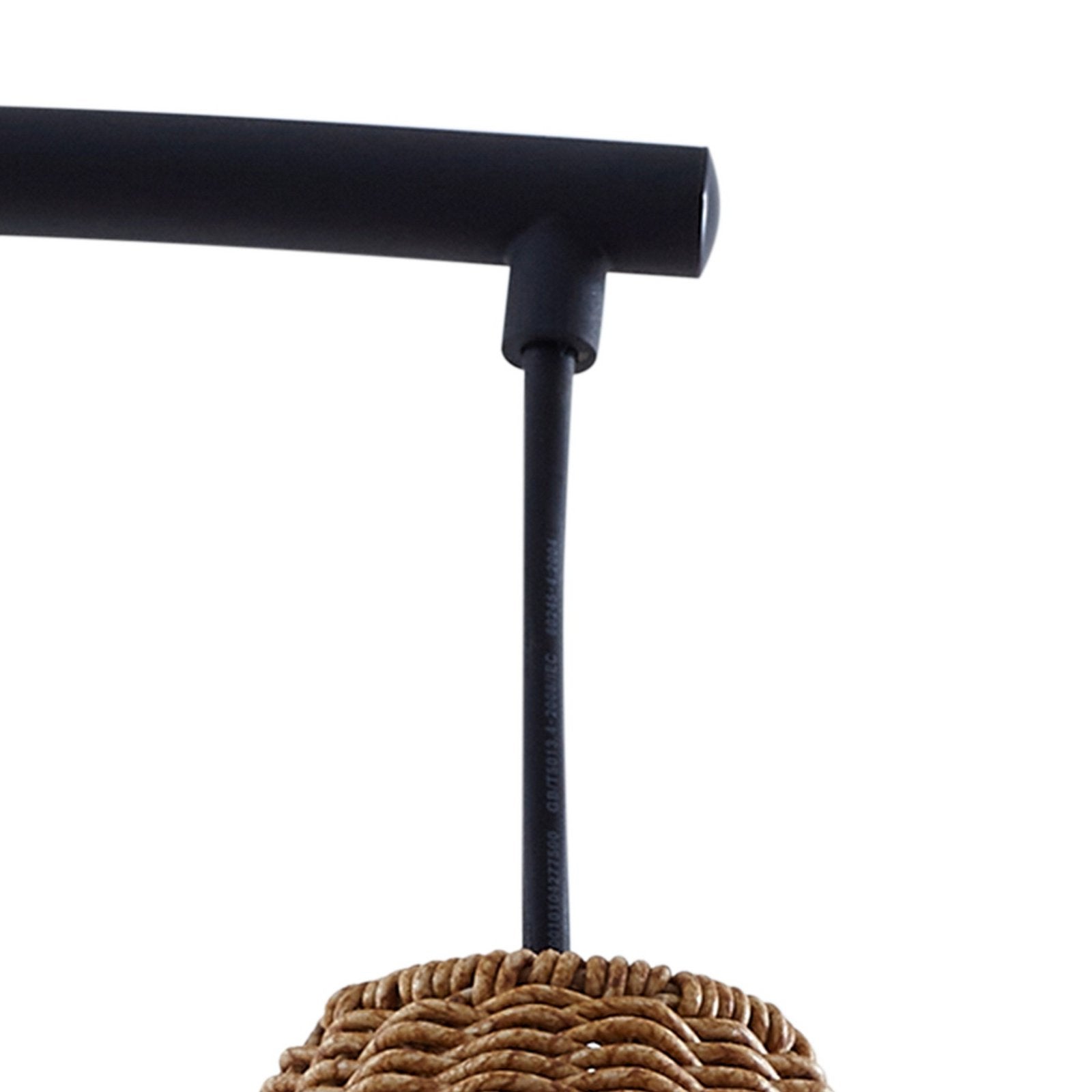 Lucande Außenstehleuchte Gartenlampe Taniola Rattanleuchte beige 195cm IP44 - 4251911798746